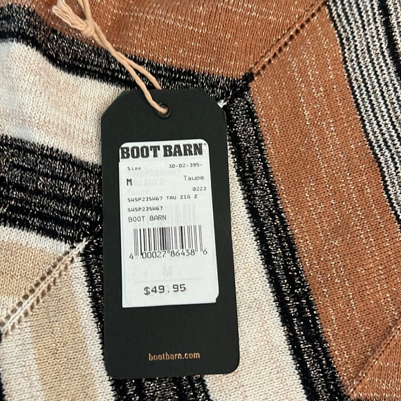 SHYANNE WOMEN'S ZIG ZAG FRINGE HALTER SWEATER TANK - Picture 6 of 9